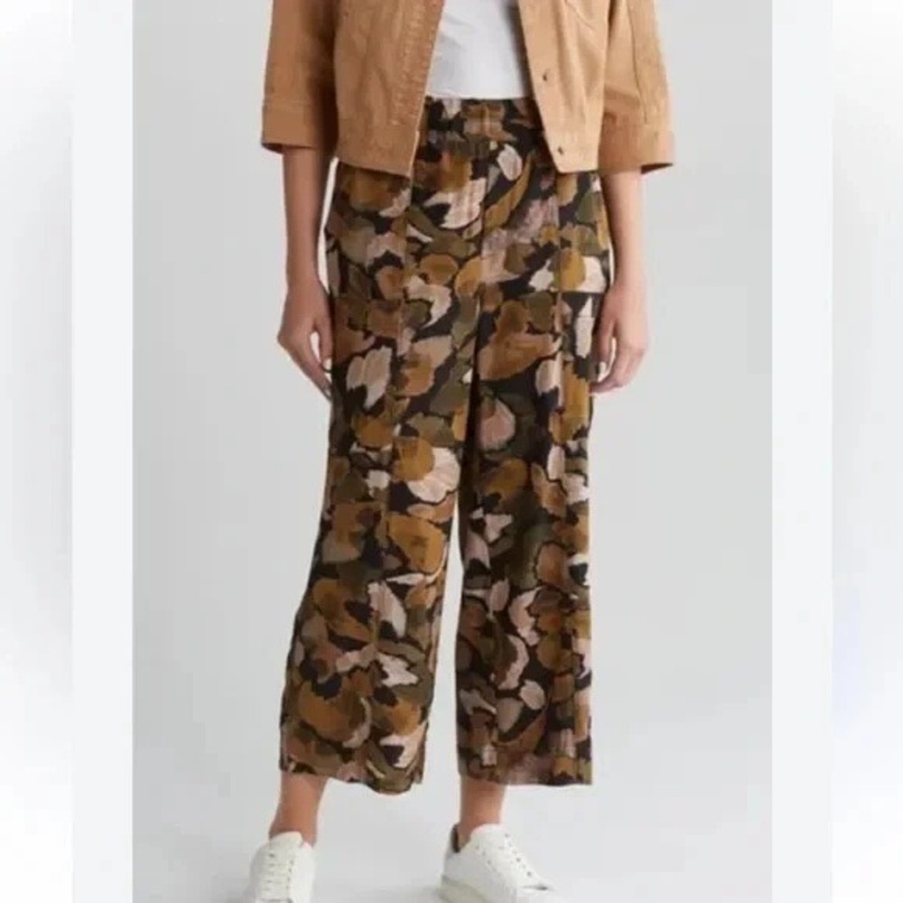 Democracy Womens Abstract Camo Wide Leg Cargo Pants Earth Tones BN8194LLRW L